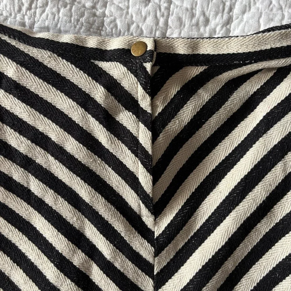 Sz8 Anthro Greylin Woven Chevron Striped Circle Skirt - Picture 5 of 12